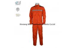 China Orange 100 Cotton State Electricity FR Uniform With Reflective Tapes supplier