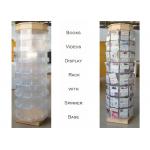 72 Greating Cards Metal Book Display Stand With Plastic Pocket And MDF Base for sale