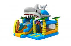 China Inflatable Combos Commercial Grade Inflatable Shark Bouncer Jumping Castle Inflatable Combo Bouncer supplier