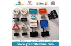 China olorful Rectangle Plastic Sheet W/Custom Logo Office Binder Clips supplier