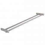 Brushed 24 Inch Bathroom Towel Rack Modern Chrome Double Towel Bar Wall Mount for sale