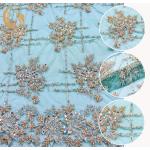 Handmade Custom Beaded Embroidery Lace Fabric Symmetrical Design for sale
