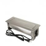 Multi - Functional Clamshell Flip Up Sockets / Office Desk Mounted Electrical Outlet