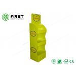 3 Tiers Corrugated Cardboard Floor Displays Stand With Customized Color Print for sale