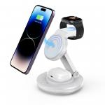 180° Magnetic Rotating Holder Wireless Charging For Phones Watches Earphones Black And White for sale