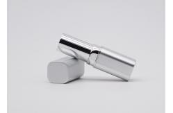 China Cosmetic Matte Silver Square Empty Lip Balm Containers supplier