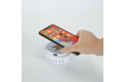 China Pop Up 10W Qi Wireless Charger Built Into Desk Furniture With USB supplier