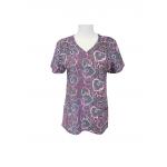 S-4XL Women Nursing Scrub Tops V Collar Neck Four Way Stretch for sale