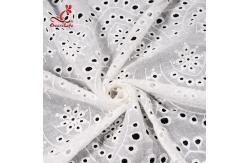 China 2019 Hot White Cotton Fabrics Embroidered Lace Fabric For Bridal supplier