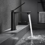 Hotel Villa Single Handle Basin Mixer Chrome Matte Black Bathroom Vessel Sink Faucet for sale