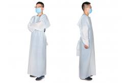 China Anti-Bacterial Disposable CPE Protective Gown with Long Sleeves supplier