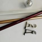 6.7 Metres Zinc Alloy 0.7mm Long Black Curtain Rod for sale