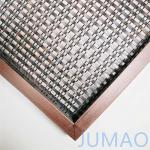 Antique Copper Crimped Wire Mesh Room Divider Metal Screen Office Home for sale