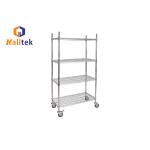 Adjustable Chromed Metal Wire Storage Shelves 100kgs/Layer for sale