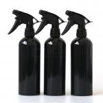 Logo Printing matte black 500ml  aluminum spray cosmetic bottles for sale