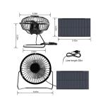 Rechargeable Power Solar Panel Energy Solar Electric Fan Lanterns Home Camping Solar Fan Led Light for sale