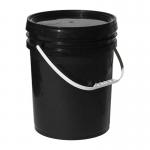 Polypropylene Black Moulding Plastics Container Bucket Pail With Handle Lid 1-50L for sale