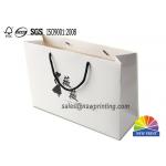 210GSM White Cardboard Custom Paper Shopping Bags For Cloth for sale