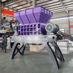 Twin Shaft Trash Can Shredder PC PMMA PA Plastic Bottle Shredder Machine