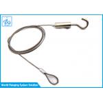 Stainless Steel Ceiling Light Suspension Kit Wire Rope Clips With Loop And Hook for sale