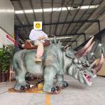 Realistic Large Rhino Animatronic Animal  Scooter for Amusement Park for sale