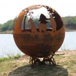 Customizable Steel Fire Pits Wood/Gas Type 6mm Thickness Steel Bowl Fire Pit for sale