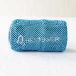 Personalized Logo Microfiber Cooling Towel Polyester Fabric Turquoise for sale