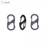 China Interlocking Keychain Metal S Hook , Dual Wire Gate Clip Carabiner Slide Lock manufacturer