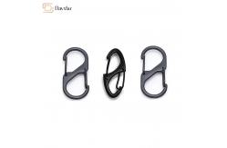 China Interlocking Keychain Metal S Hook , Dual Wire Gate Clip Carabiner Slide Lock supplier