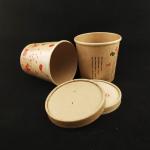 250ml 8 Oz Paper Soup Bowls Recyclable Takeaway Heat Resistant Cups for sale