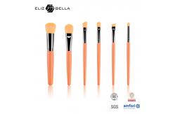 China Customizable Portable Makeup Brush Set With Synthetic Hair Shiny Silver Aluminium Ferrule supplier
