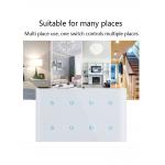 146 Type 8gang Tempered Glass Panel Tuya Smart WIFI Switch CE Wireless Light And Switch 50-60Hz Google Assistant Alexa for sale