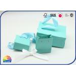 Patone Color Paper Gift Bag Matte Lamination With Blue Silk Handle for sale