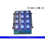 Phone Booth Usb Industrial Numeric Keypad Metal With 12 Blue Backlight Keys for sale