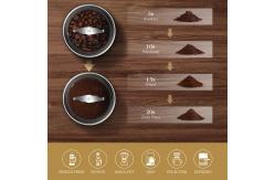 China Transparent Lid Espresso Coffee Maker SS304 Cup Coffee Bean Flat Burr Espresso Grinder supplier