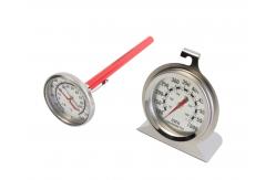 China Stainless Steel BBQ Cooking Thermometer Set With Glow In The Dark Dials supplier