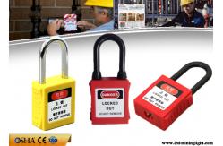 China Nylon Shackle ABS Lock Body Safety Lockout Padlocks with Customized Language supplier