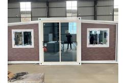 China Aluminium Sliding Windows Expandable Container House with Led Natural Light supplier