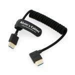 8K 2.1 HDMI High Speed Braided Coiled Cable Straight To Right Angle For Atomos Ninja V Portkeys BM5 Monitor for sale