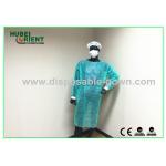 Anti Static Blue / Green Disposable Isolation Gowns With knitted wrist For Food Workshop/Laboratory for sale