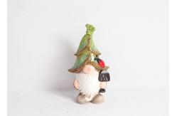 China Small Pottery Garden Ornaments Multicolour Custom Ceramic Ornaments Elf supplier