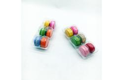 China 6 Holes Sugar PET Macaron Box Packaging Macaron Box With Clear Sleeve supplier