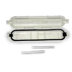 White Black Fiber Optic Drop Cable Splicing Protective Box with Adaptor for sale