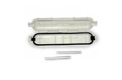 China White Black Fiber Optic Drop Cable Splicing Protective Box with Adaptor supplier