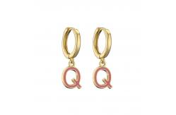 China 18K Gold Plated Initial Pendant supplier