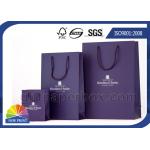Large / Medium / Small Printed Paper Bags With Handles , Reusable Shopping Bag for sale