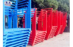 China Powder Coated Steel Stacking Racks , Warehouse Stackable Pallet Racks For Wheat supplier