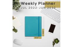 China 2023 2024 Donau Blue 2 Pages Per Week Planner with Monochrome Inner supplier