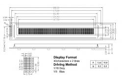 China STN 40x2 Monochrome Lcd Display Module Low Power Consumption RYB4002A supplier