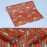 ECO Friendly Matt 3D Brick Stone Wallpaper Vinyl PVC 3D Brick Effect Wallpaper for sale